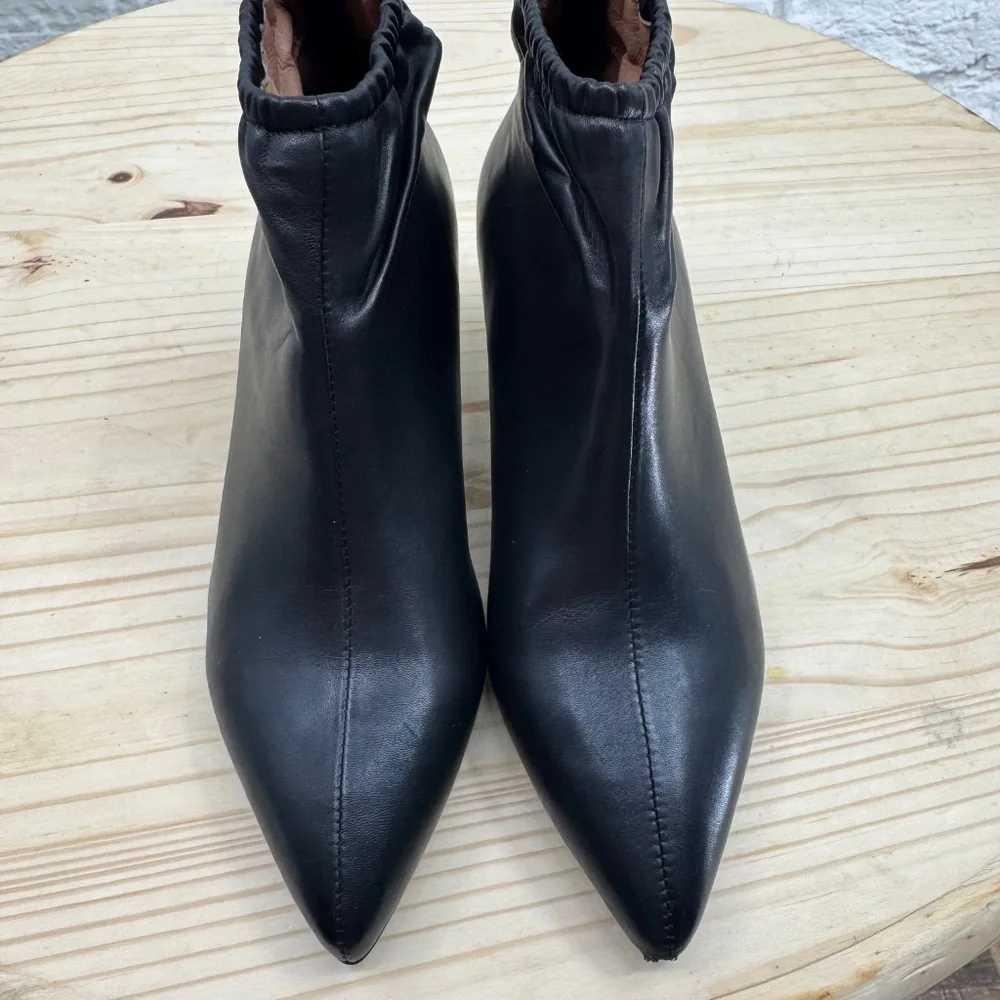 JEFFREY CAMPBELL Women's Black Zosia Kitten Heel Booties Elastic Ankle Sz 7.5 - Picture 3 of 15